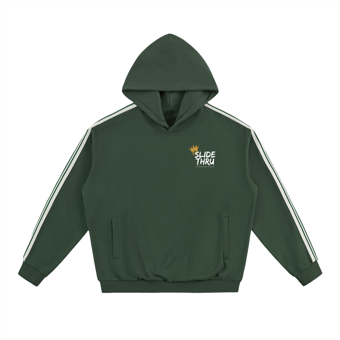 Side Stripe Drop-Shoulder Hoodie