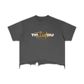 Vintage Wash Boxy Distressed Hem T-Shirt