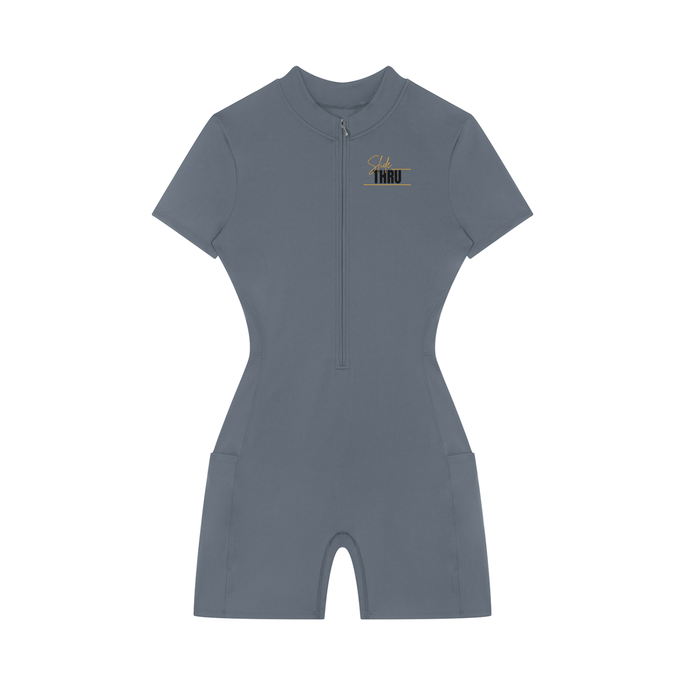 Women's Quarter-Zip Short Sleeve Romper