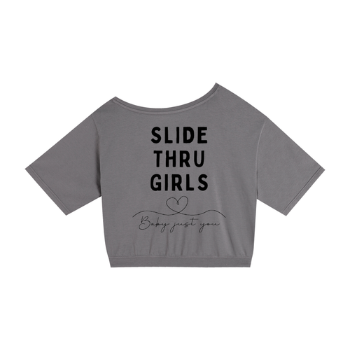 Asymmetric Shoulder Oversized Cotton T-Shirt