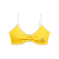 Women's Color Block Ruched V-Neck Sports Bra