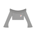 Women's Off-the-Shoulder Bell Sleeve Crop T-Shirt