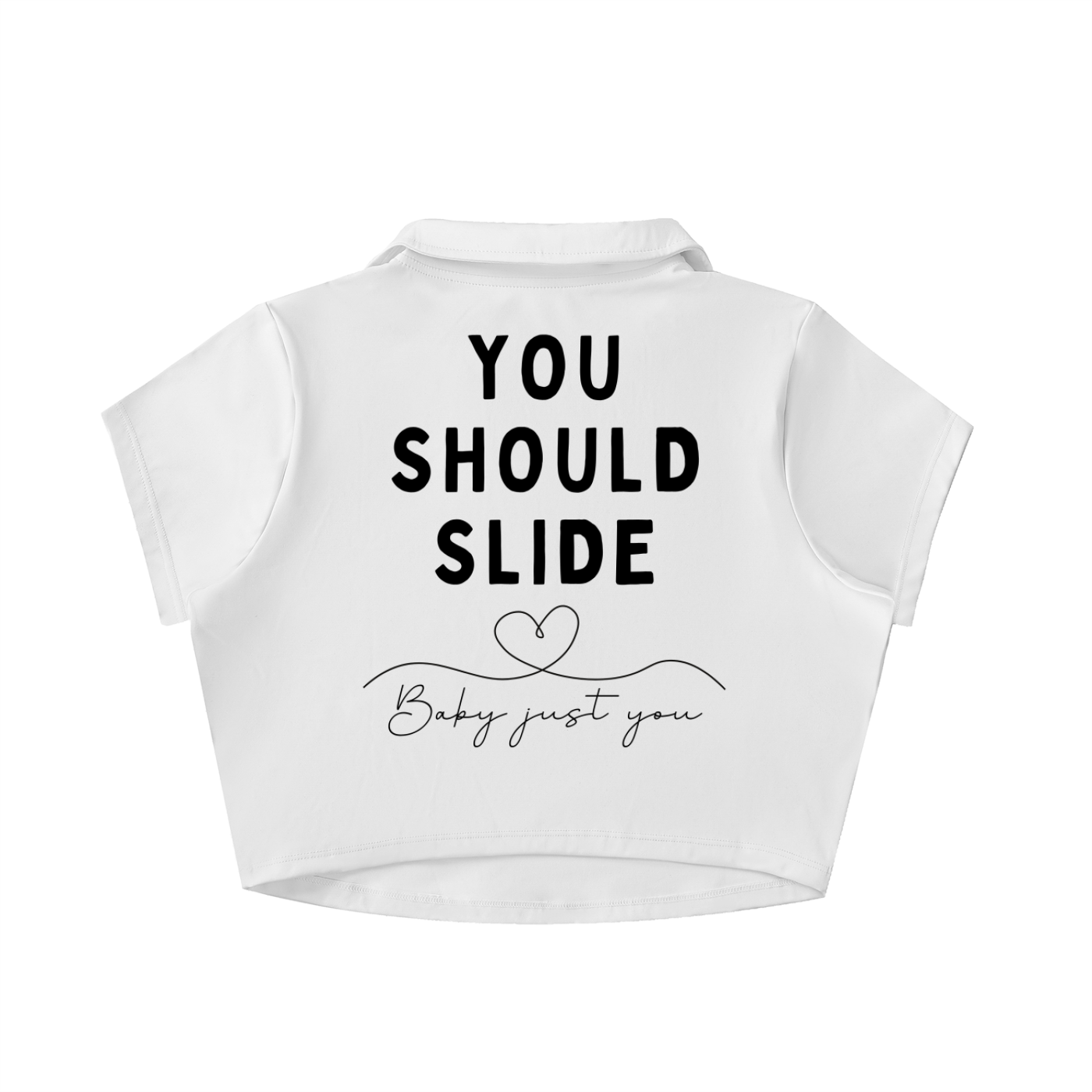 V-Neck Lapel Crop Top