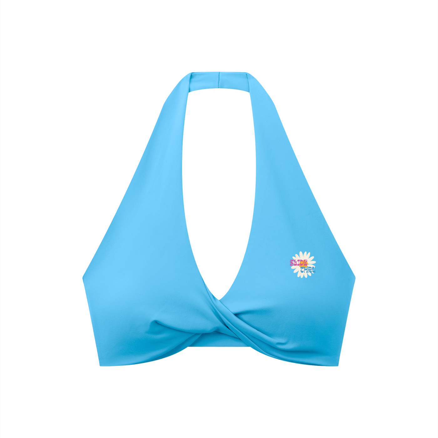 Women's Pleated Halter Sports Bra