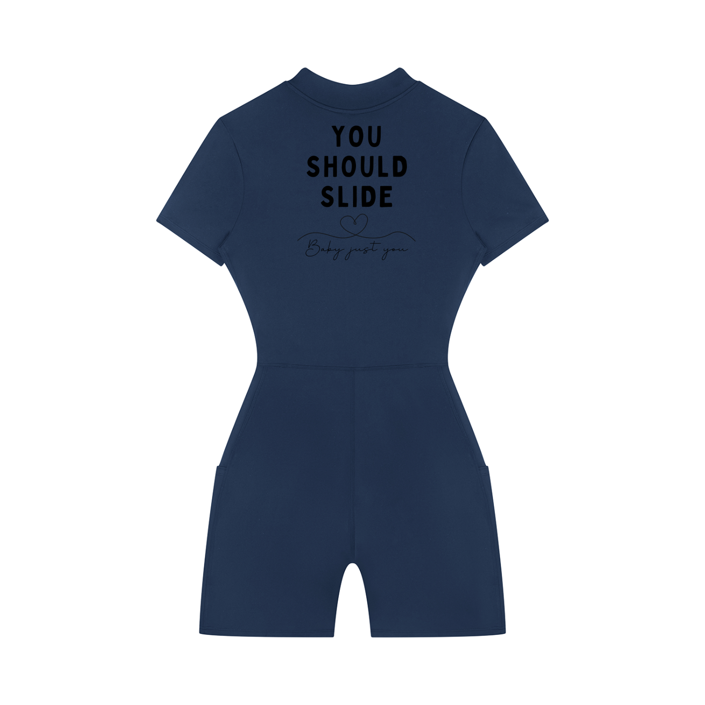 Women's Quarter-Zip Short Sleeve Romper