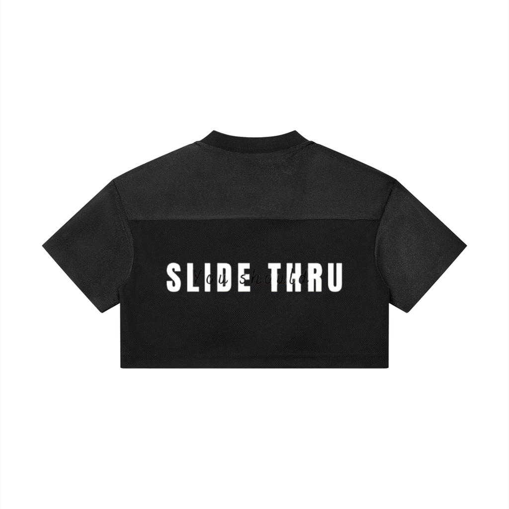 Women’s Cropped Paneled V-Neck Jersey