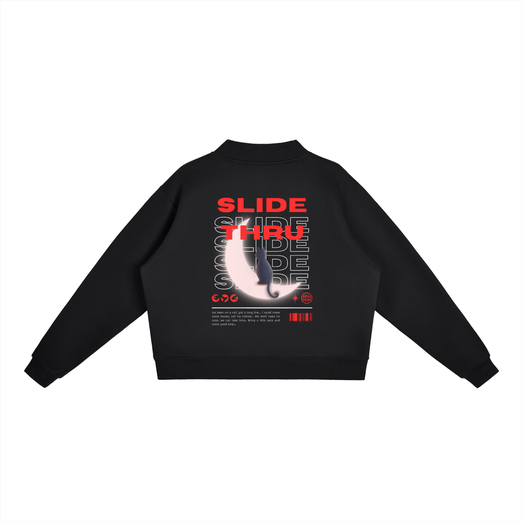 Essential Fleece Mock-Neck Crew Sweatshirt