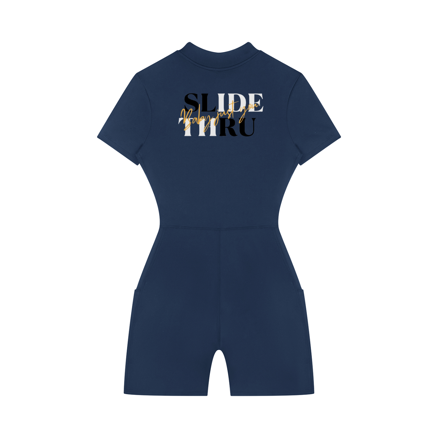 Women's Quarter-Zip Short Sleeve Romper