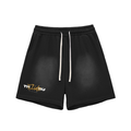 Sun Fade Raw Edge Cotton Shorts