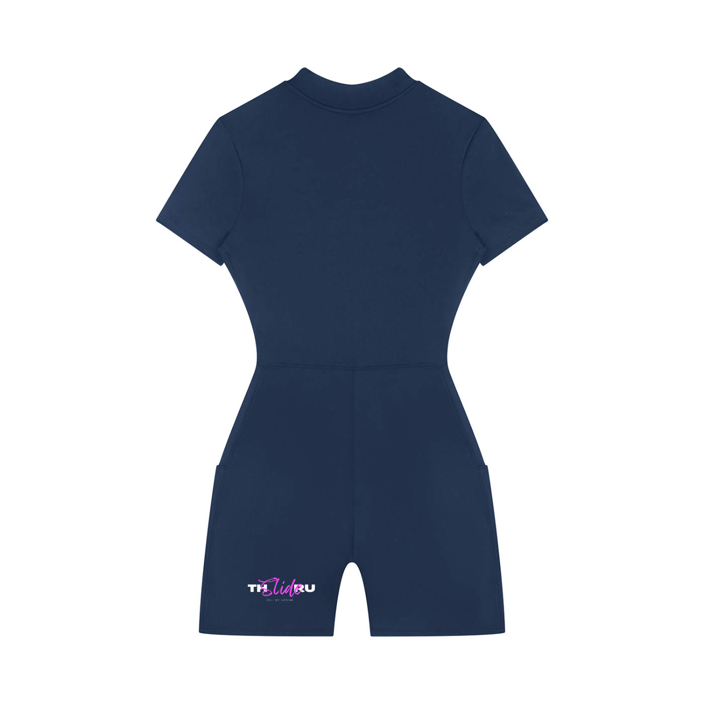 Women's Quarter-Zip Short Sleeve Romper