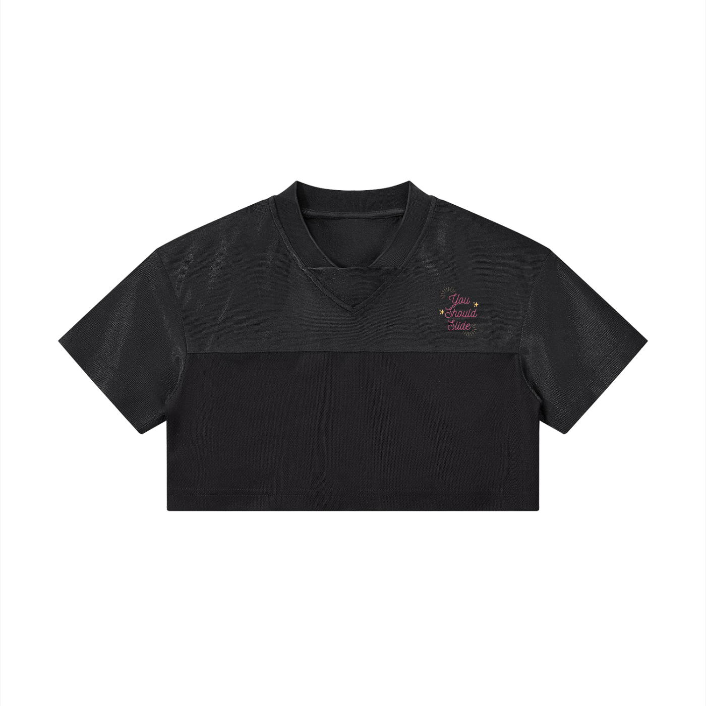 Women’s Cropped Paneled V-Neck Jersey
