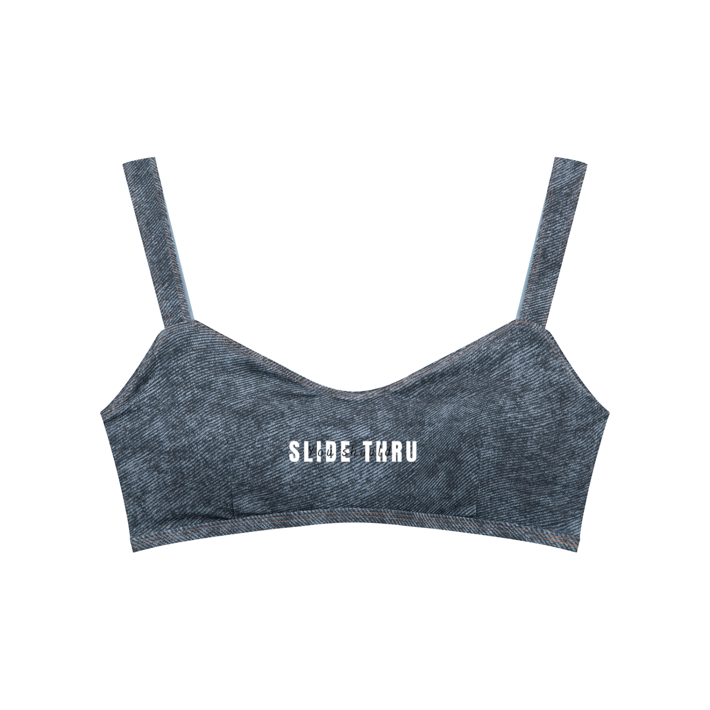 Women's Faux Denim Sports Bra