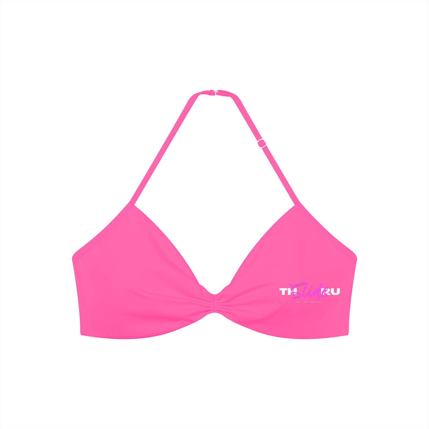 Women’s Ruched Halter-Neck Sports Bra