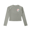 Dyed Washed Raglan Long Sleeve Slim T-Shirt