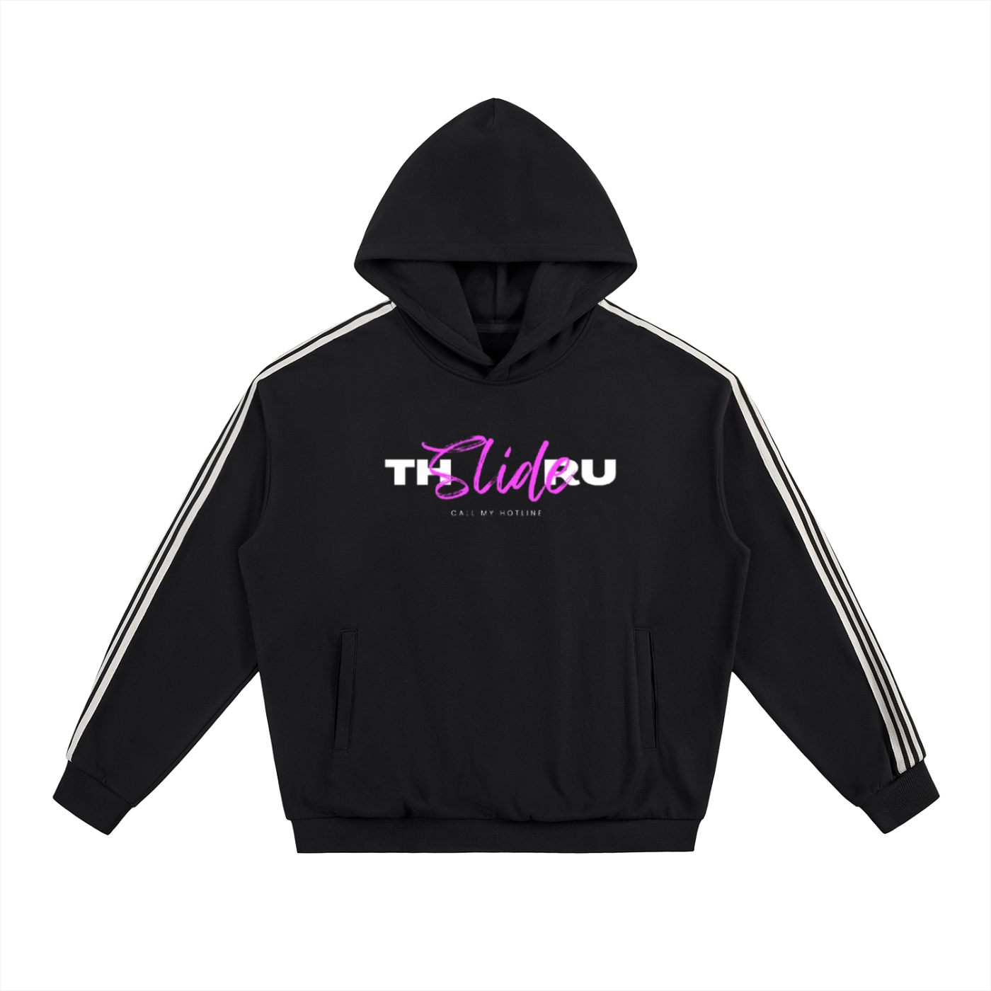 Side Stripe Drop-Shoulder Hoodie