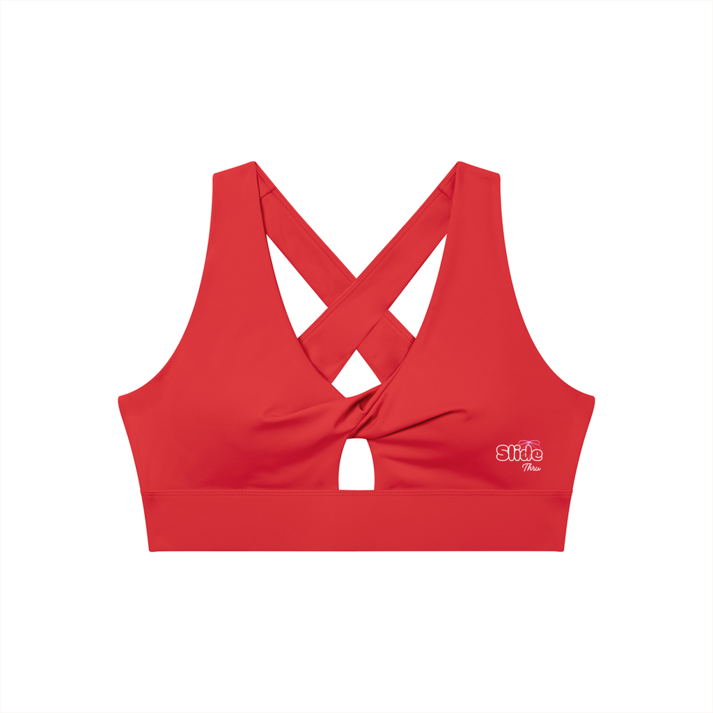 Women's Twist Front V-Neck Sports Bra