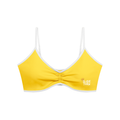 Women's Color Block Ruched V-Neck Sports Bra