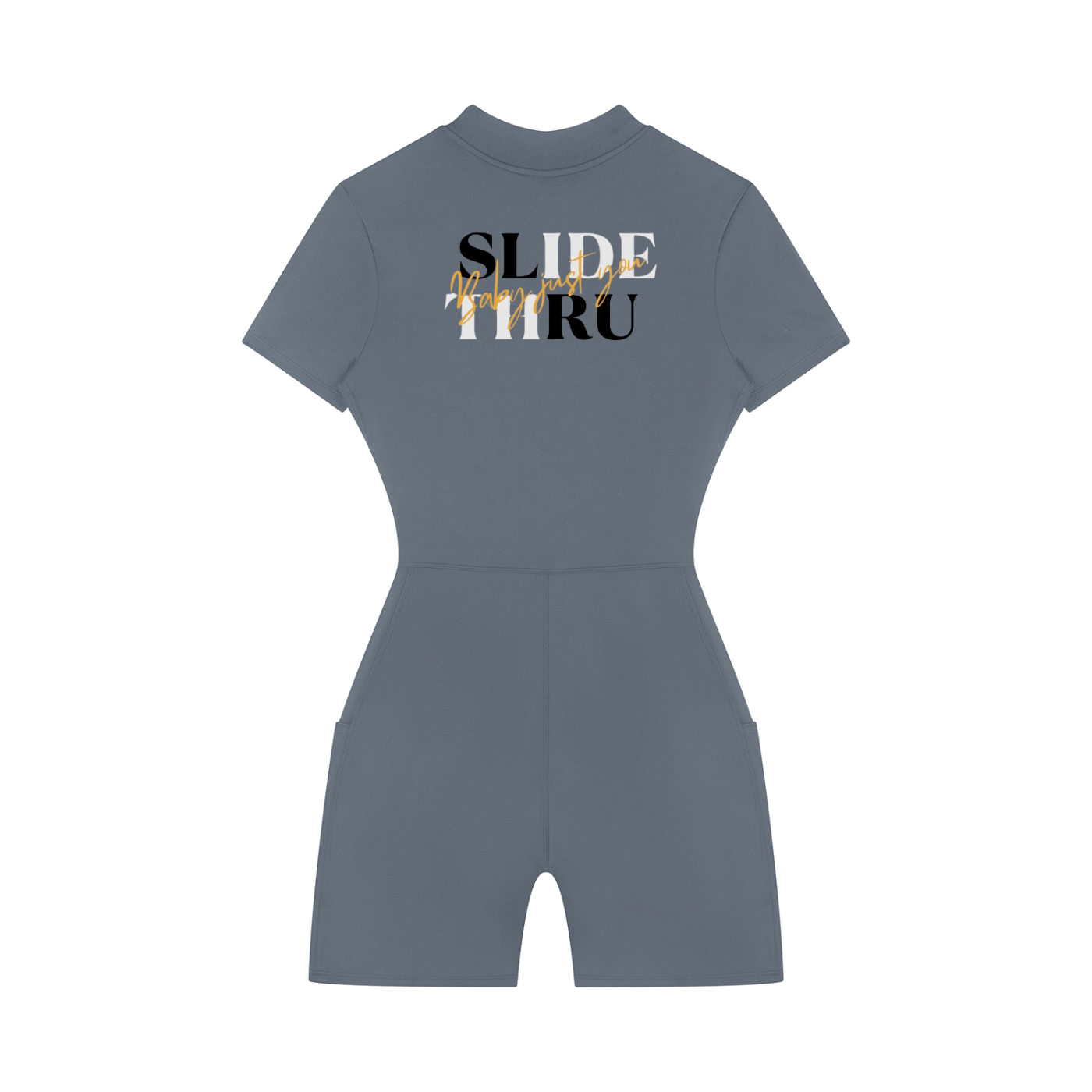 Women's Quarter-Zip Short Sleeve Romper