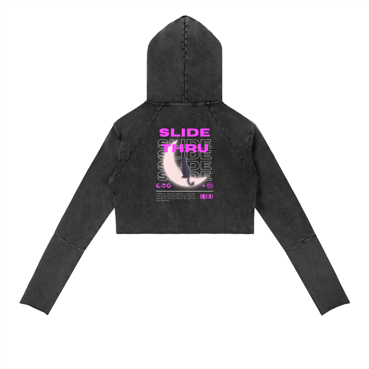 Vintage Washed Raw Edge Hoodie