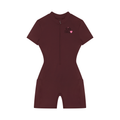Women's Quarter-Zip Short Sleeve Romper