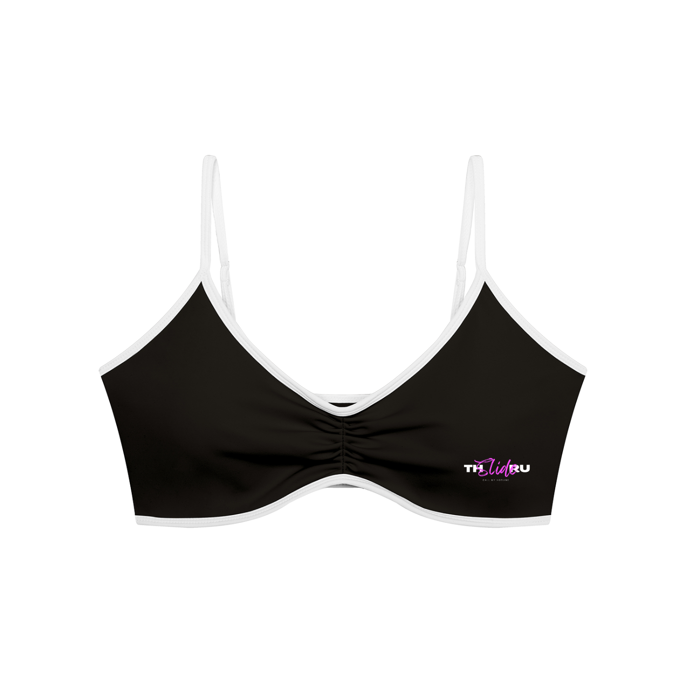 Women's Color Block Ruched V-Neck Sports Bra