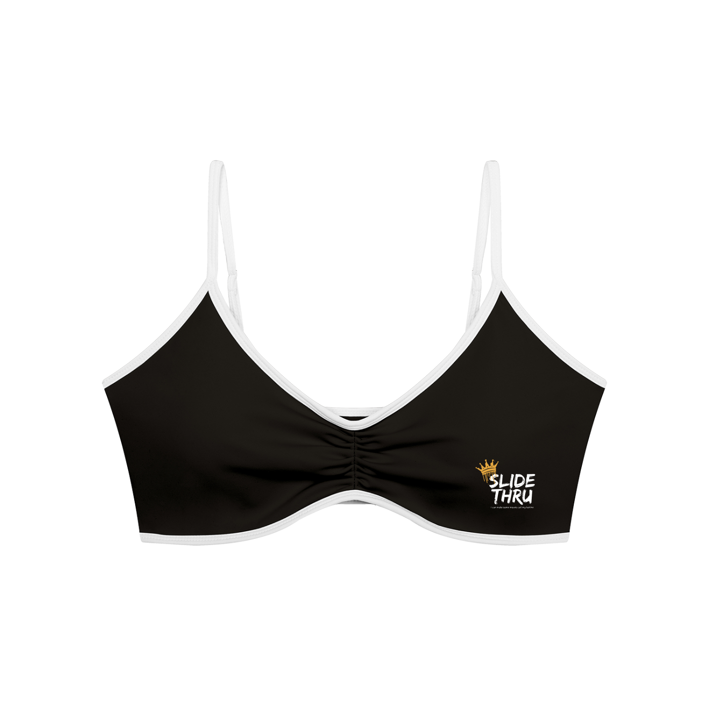 Women's Color Block Ruched V-Neck Sports Bra