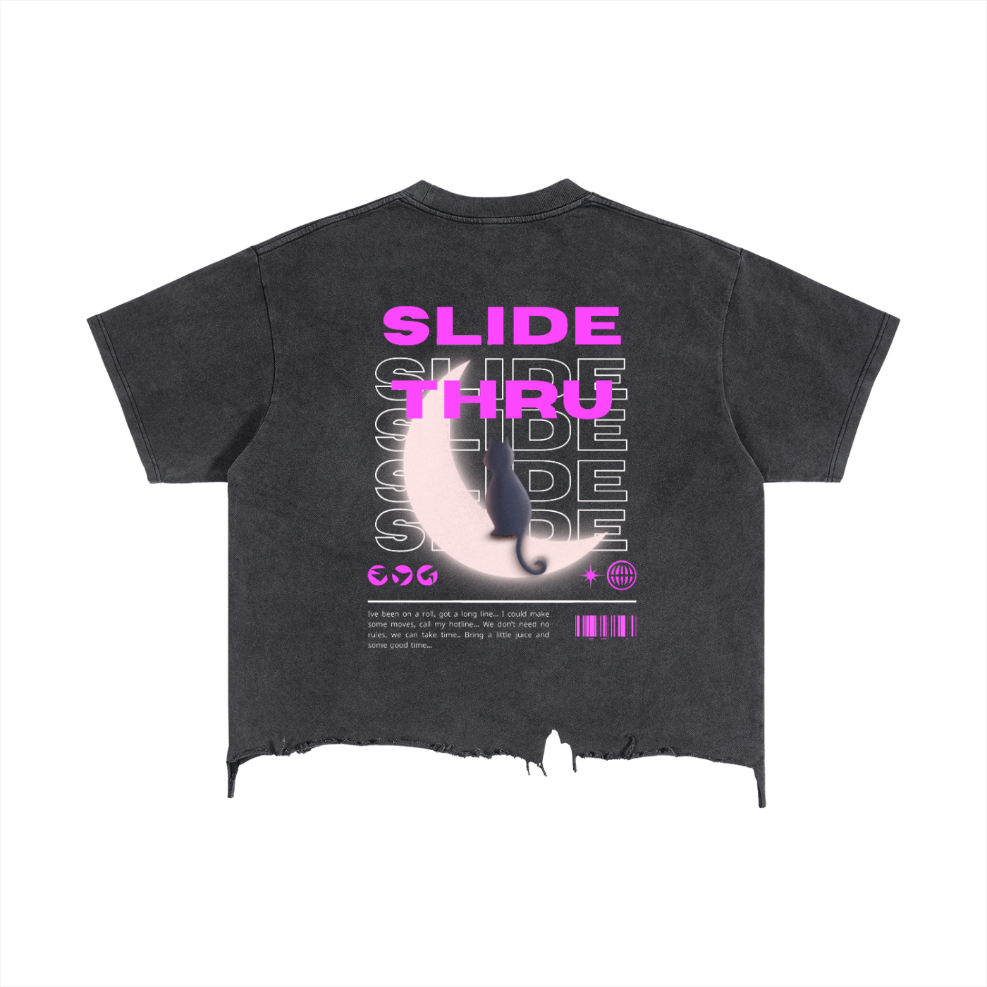 Vintage Wash Boxy Distressed Hem T-Shirt