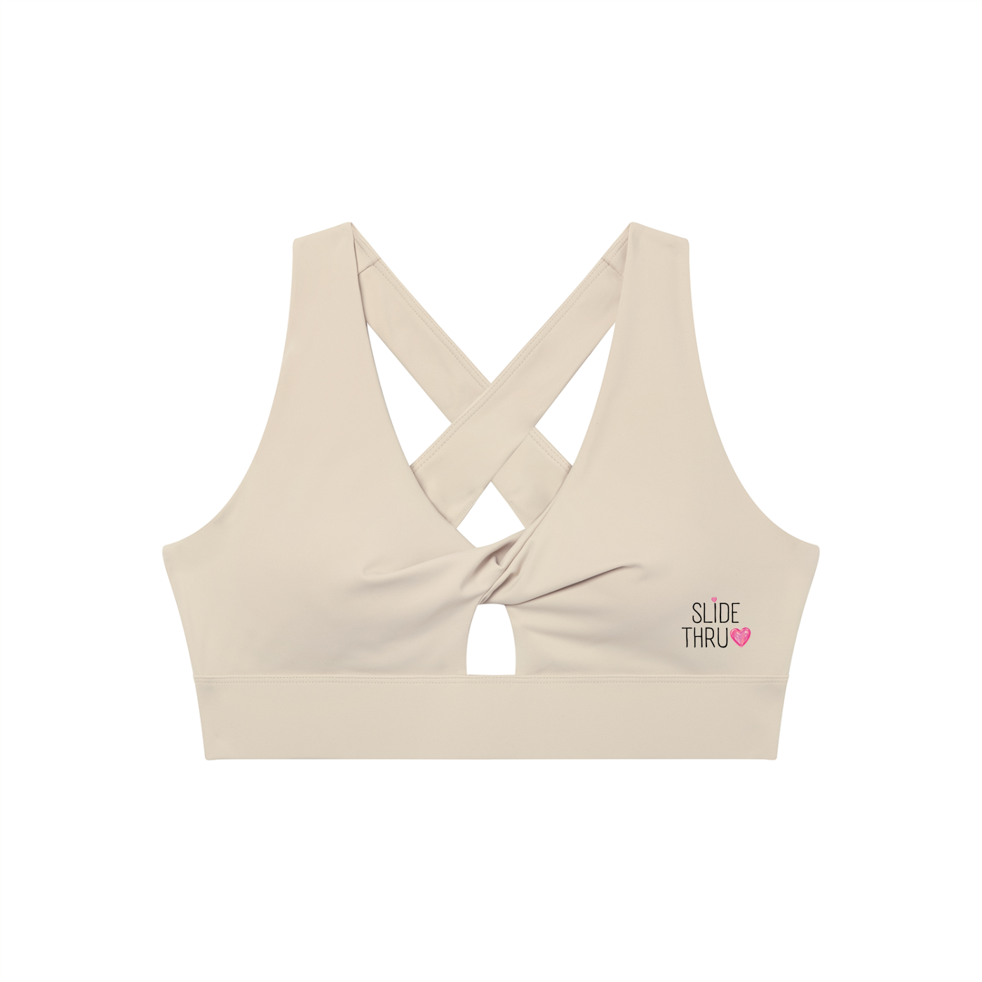 Women's Twist Front V-Neck Sports Bra