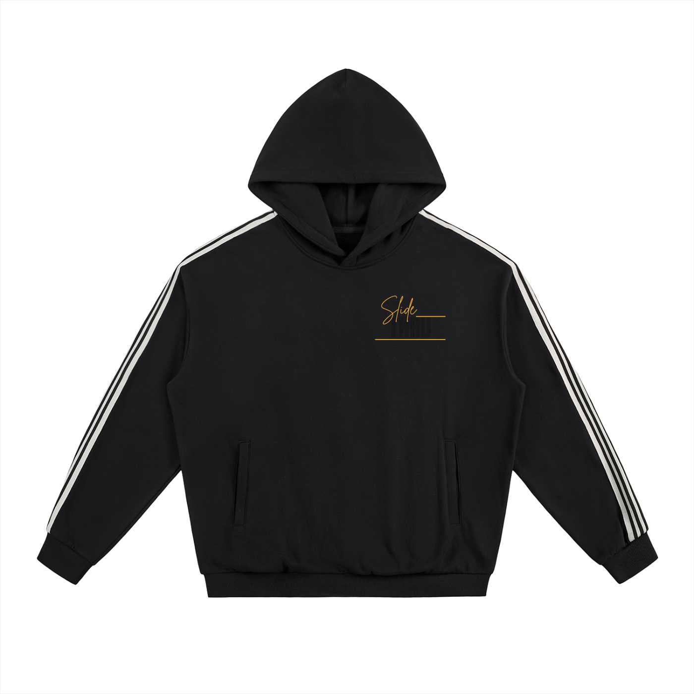 Side Stripe Drop-Shoulder Hoodie