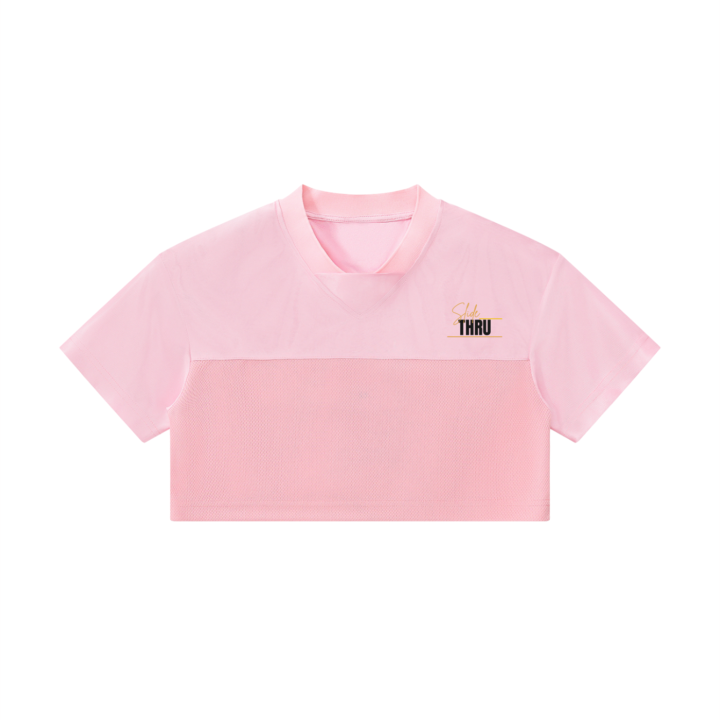Women’s Cropped Paneled V-Neck Jersey