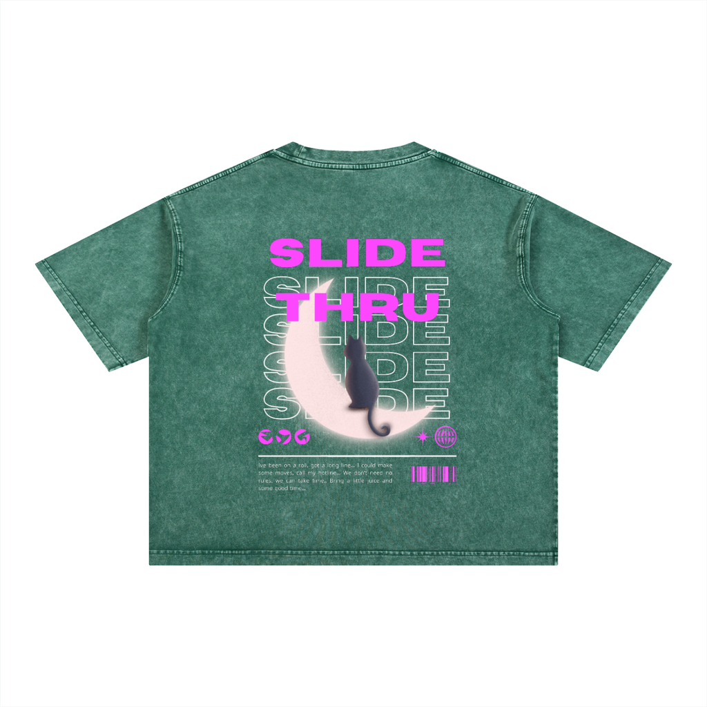 Mineral Wash Boxy Cotton T-Shirt