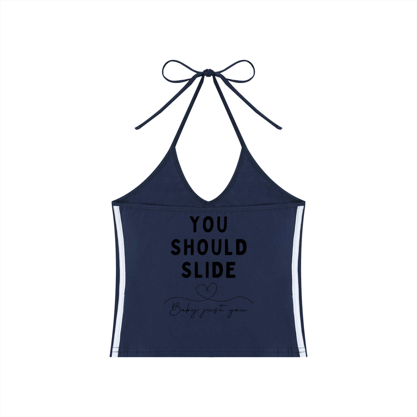 Women's Color Block Halter Crop Tank Top