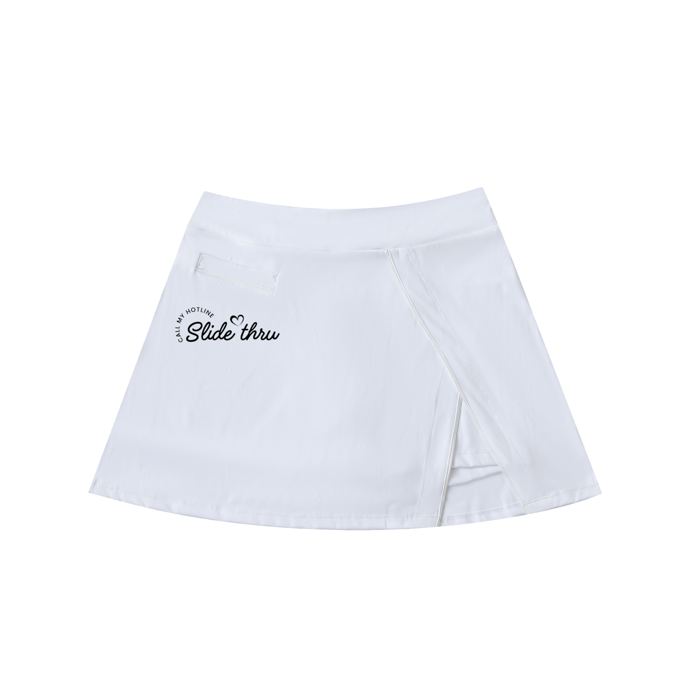 High-Waist Pocketed A-Line Skirt