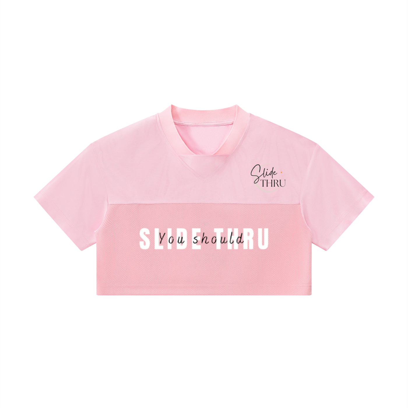 Women’s Cropped Paneled V-Neck Jersey