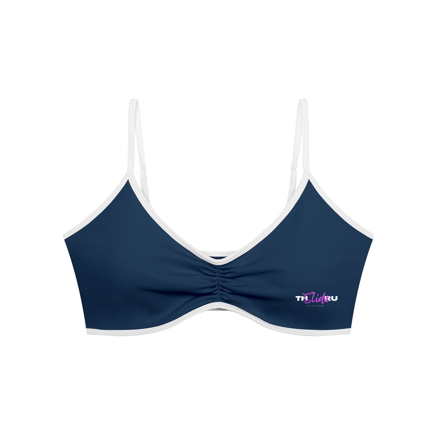 Women's Color Block Ruched V-Neck Sports Bra
