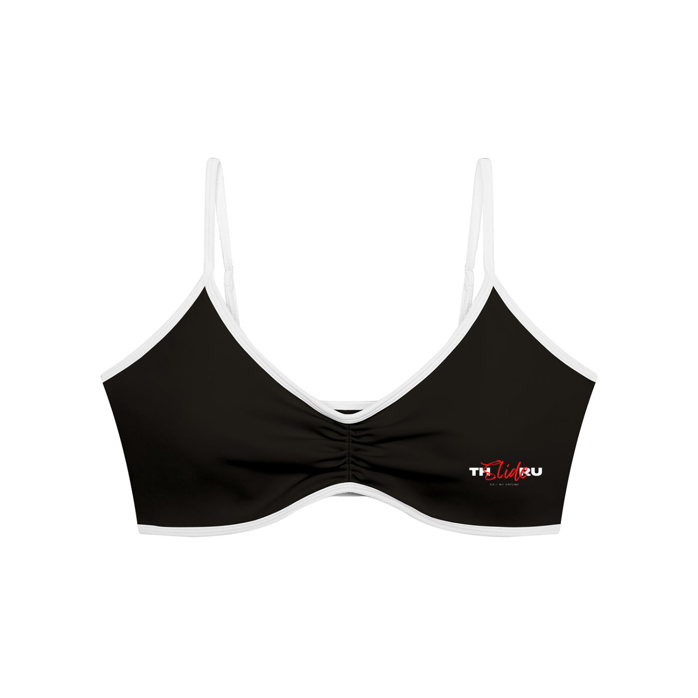 Women's Color Block Ruched V-Neck Sports Bra