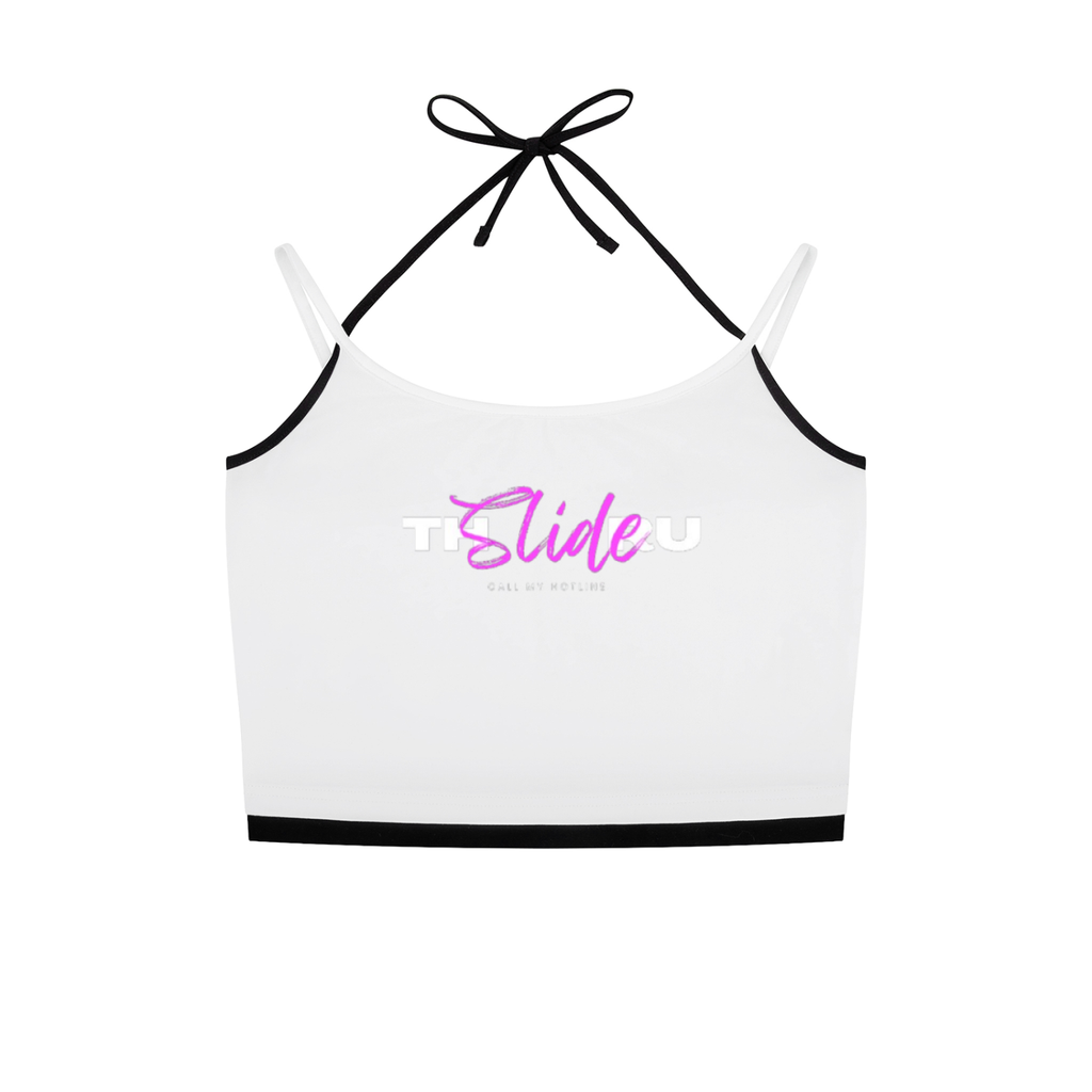 Contrast Binding Halter Tank Top