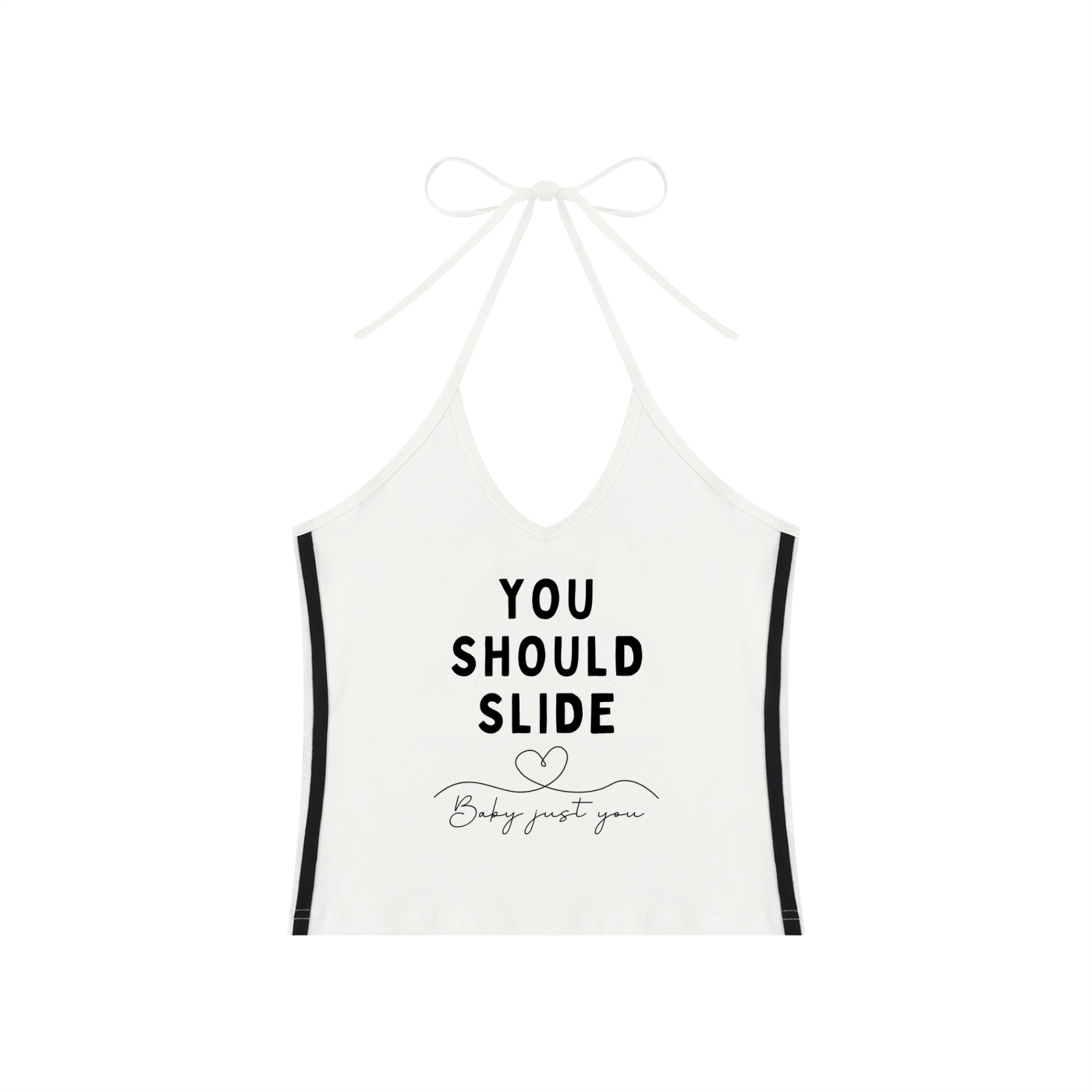 Women's Color Block Halter Crop Tank Top