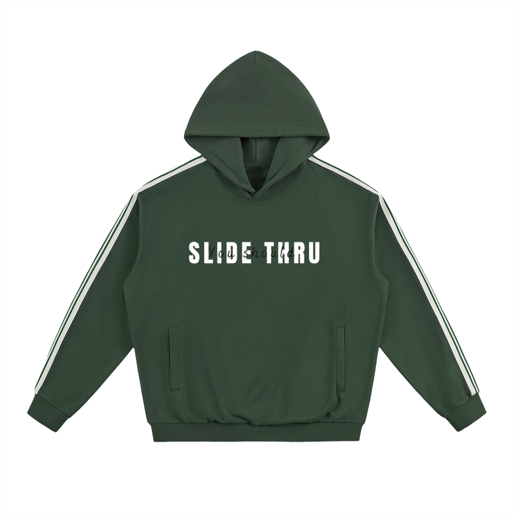 Side Stripe Drop-Shoulder Hoodie