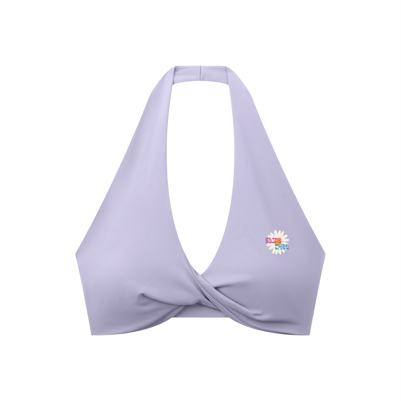 Women's Pleated Halter Sports Bra