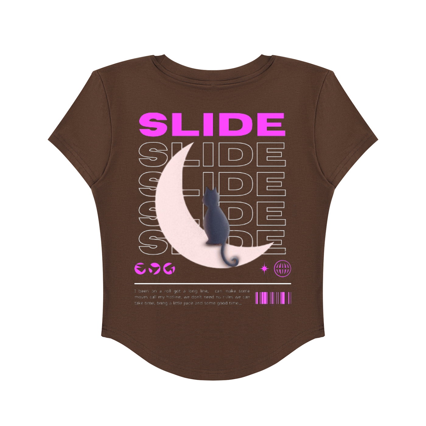 Women's Paneled Crop T-Shirt (Cute Bow)
