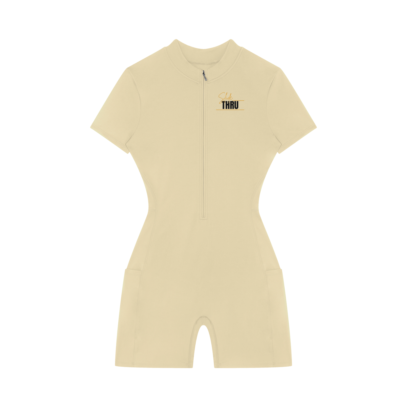 Women's Quarter-Zip Short Sleeve Romper
