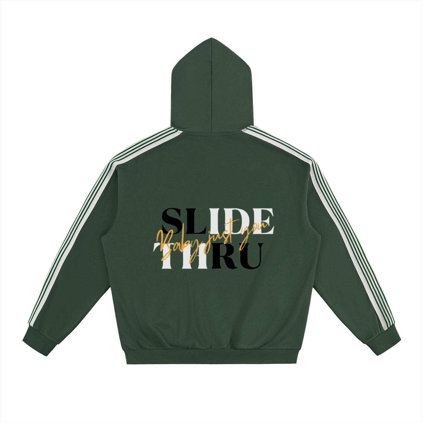 Side Stripe Drop-Shoulder Hoodie