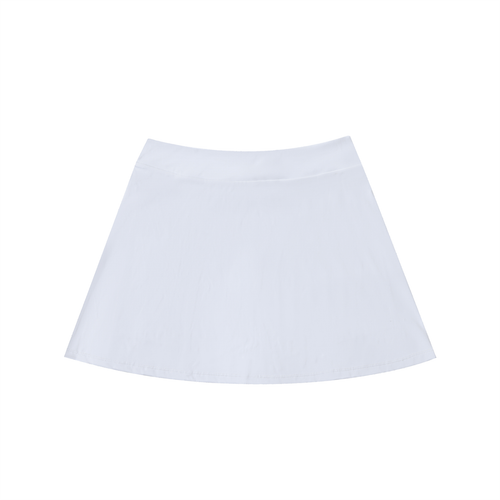 High-Waist Pocketed A-Line Skirt
