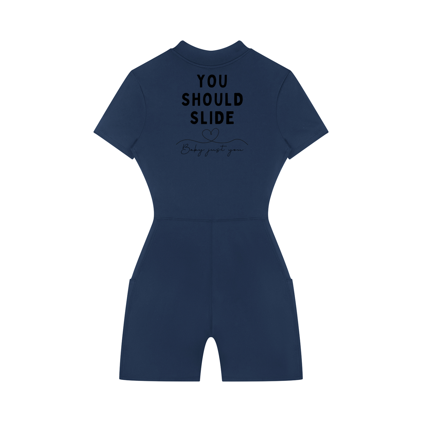Women's Quarter-Zip Short Sleeve Romper