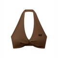 Women's Pleated Halter Sports Bra
