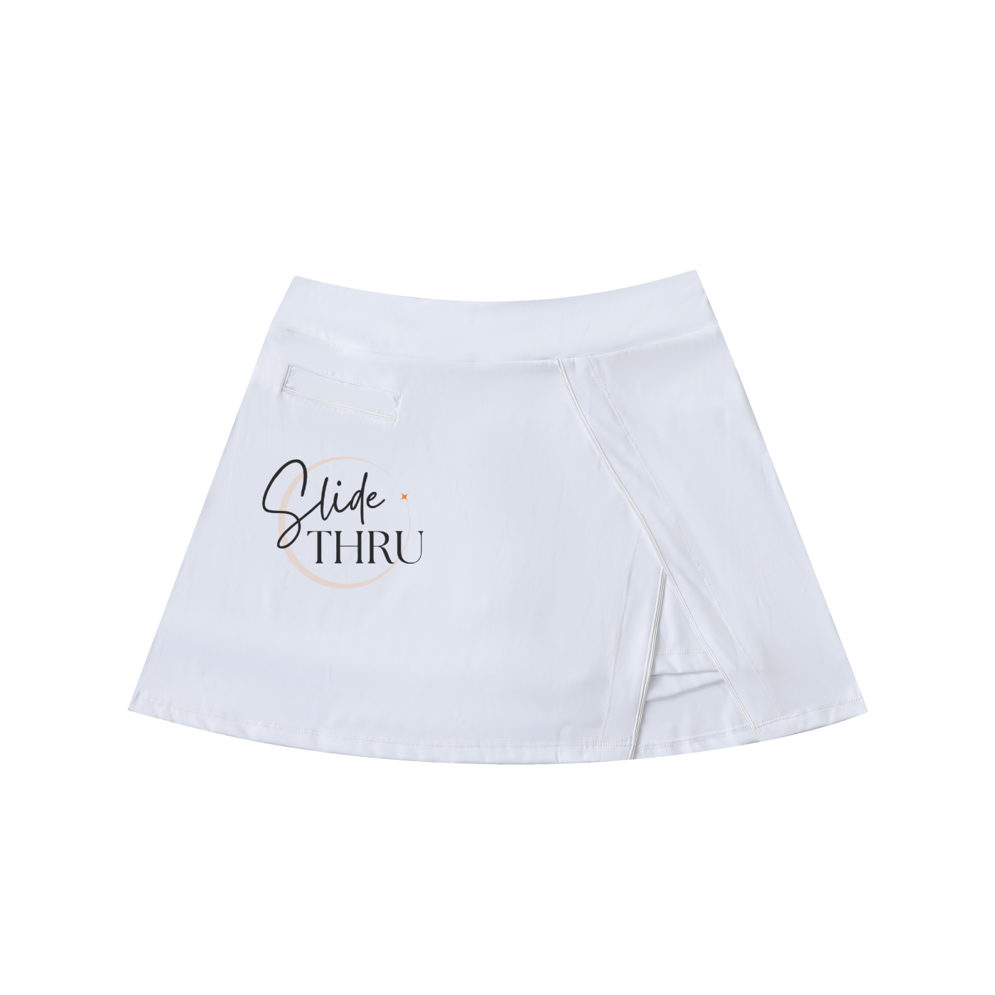 High-Waist Pocketed A-Line Skirt