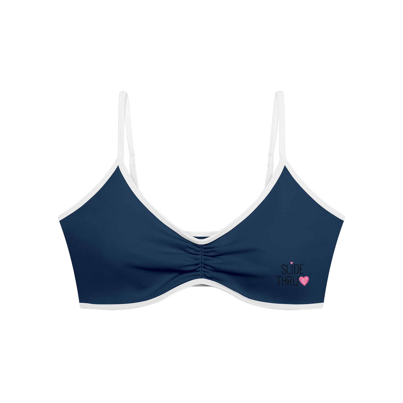 Women's Color Block Ruched V-Neck Sports Bra
