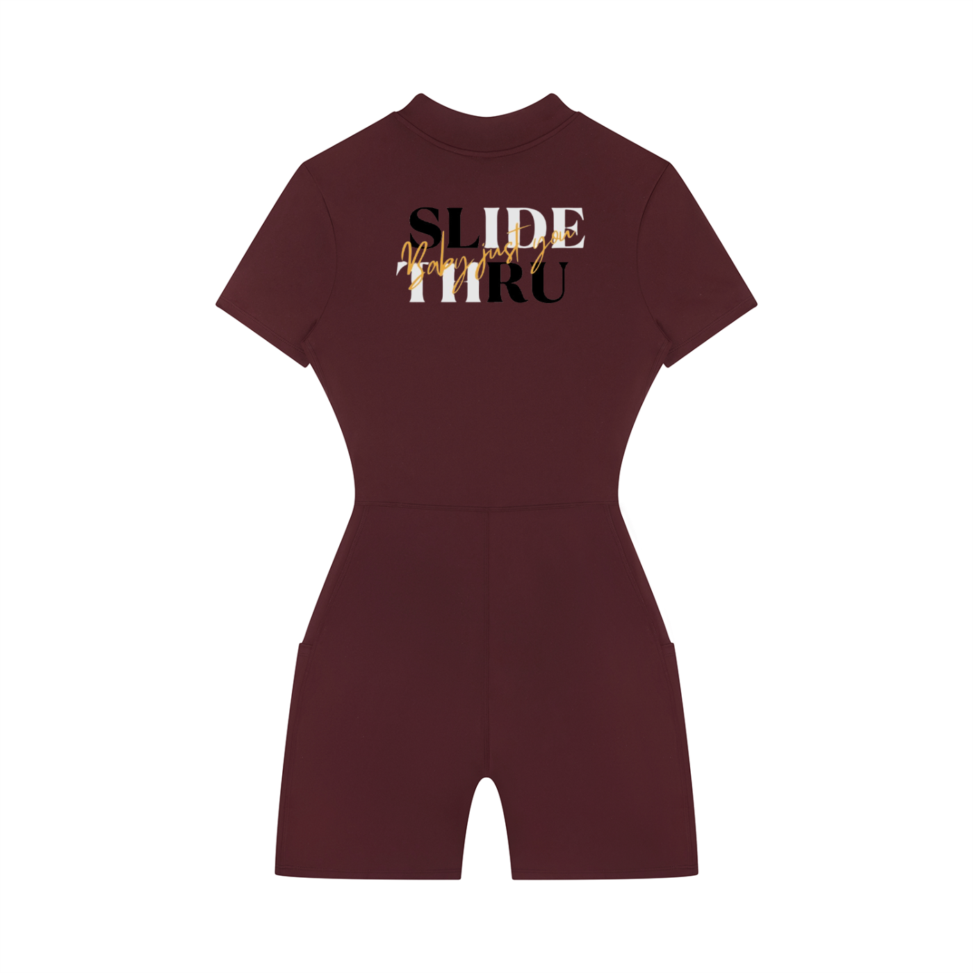 Women's Quarter-Zip Short Sleeve Romper
