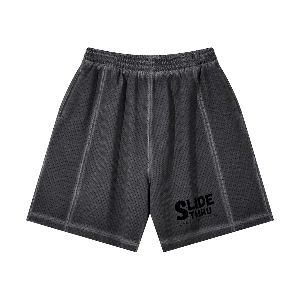 Unisex Vintage Wash Mesh Shorts